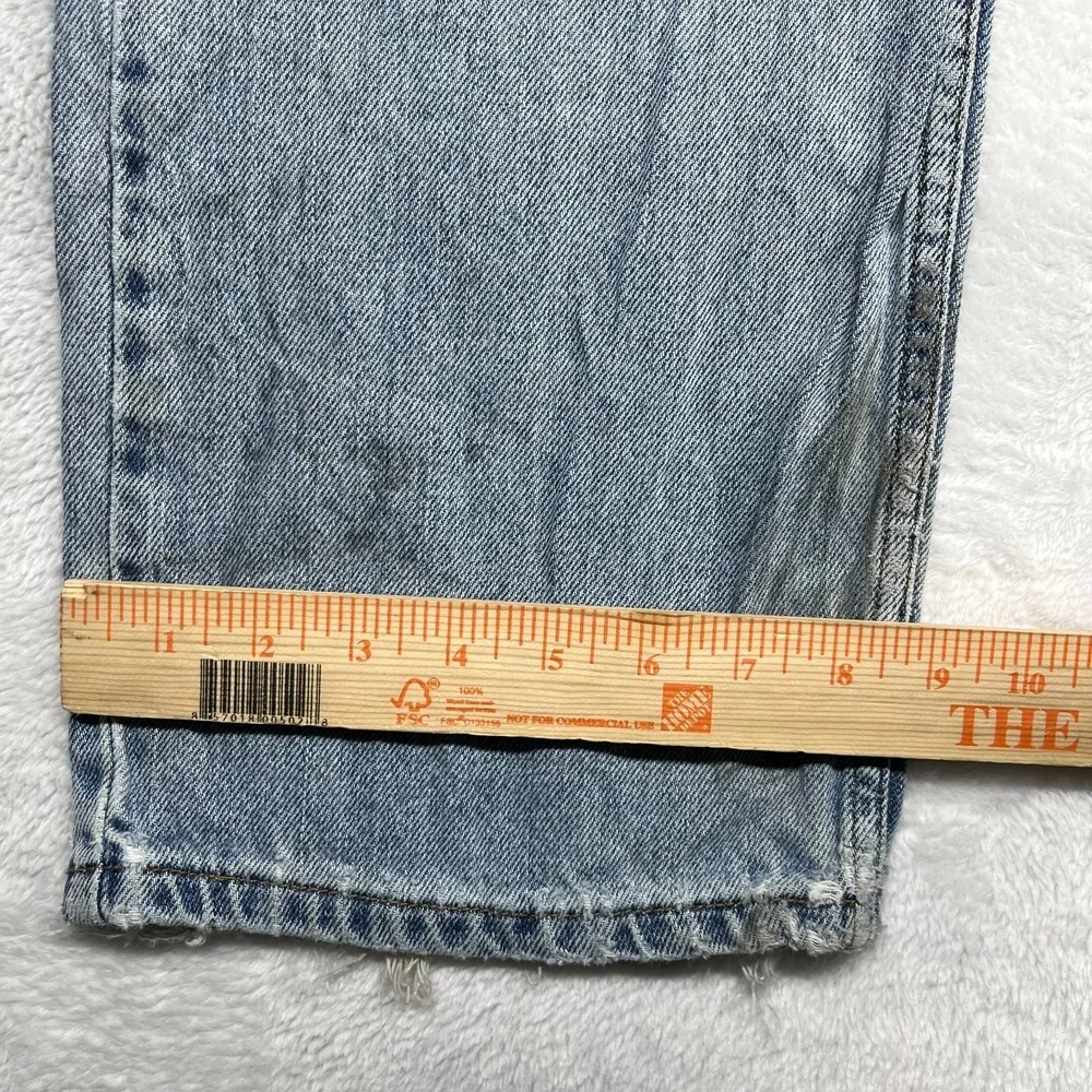 Levi's 505 Straight Leg Jeans Men's 34X31 Blue Denim Pockets Zip‎ Fly - Flaws